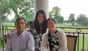 Family on a porch