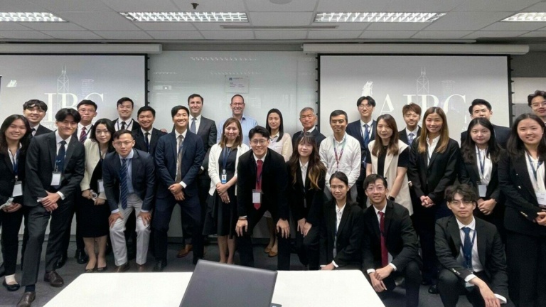 Students posing for picture