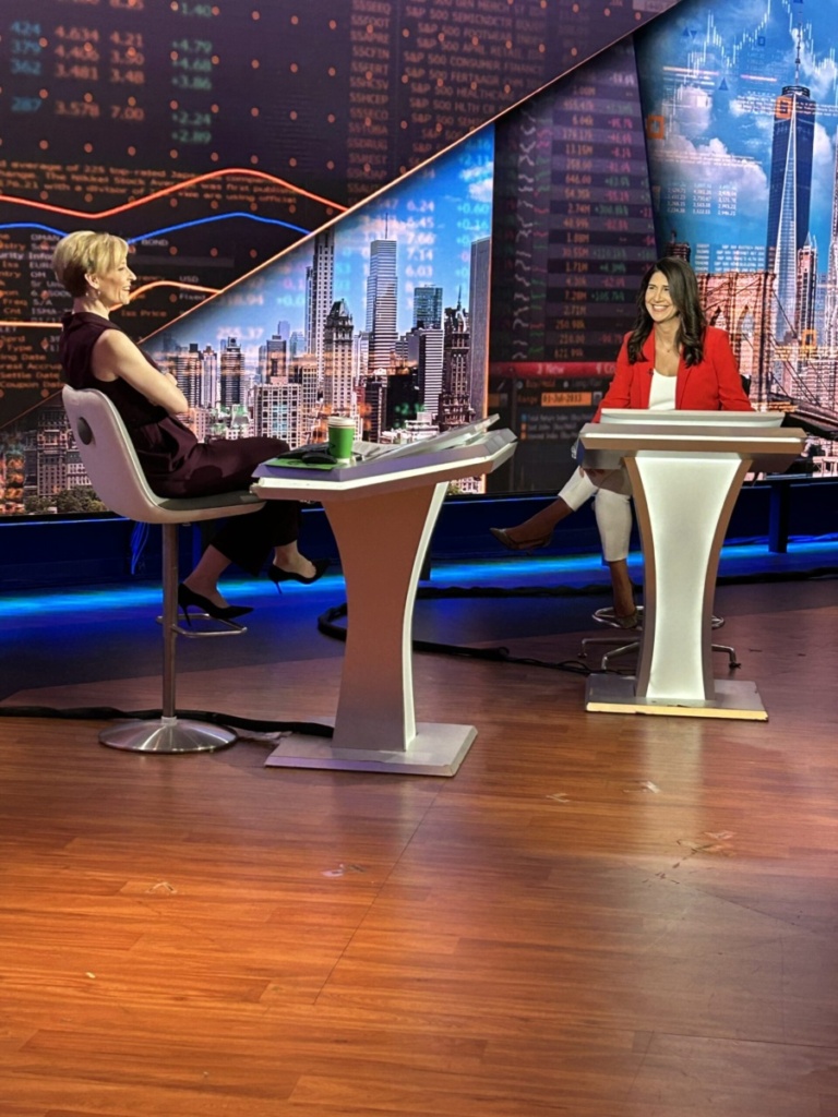 Women in broadcast studio