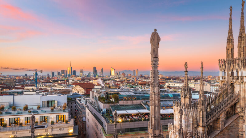 Skyline of Milan, Italy