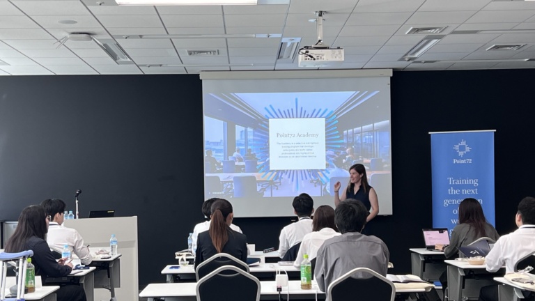 Point72 Head of Academy speaks to students.