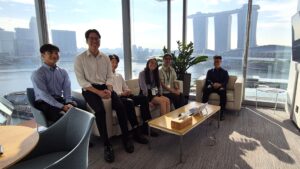 student interns at point72 office in singapore
