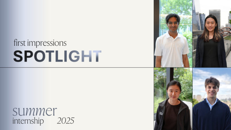 Photo collage of intern headshots