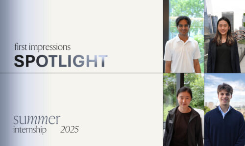 Photo collage of intern headshots