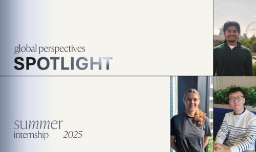 Graphic of summer interns headshots