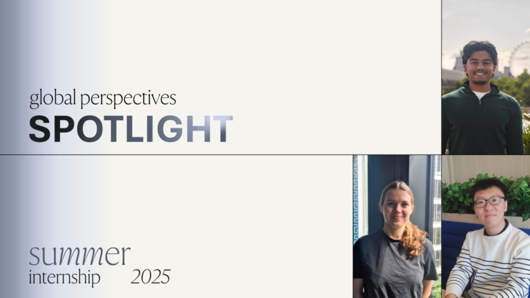 Graphic of summer interns headshots