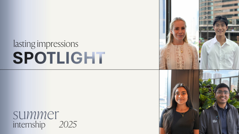 Collage of 4 headshot images of interns