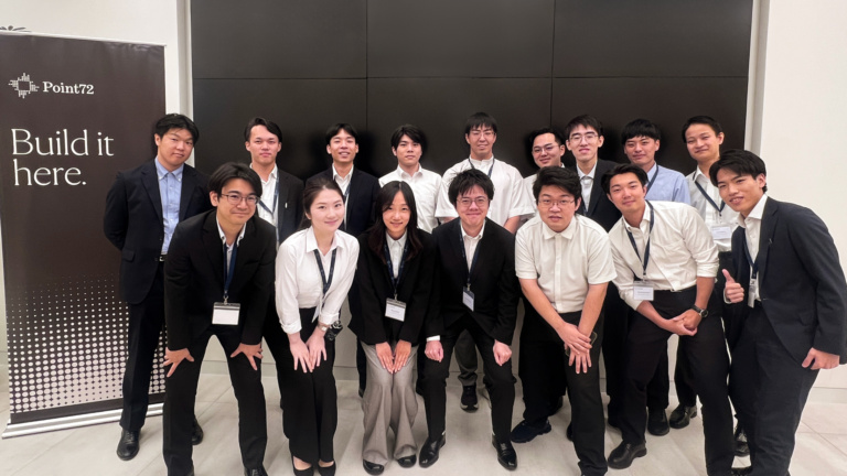 Group of students at Point72's Tokyo office