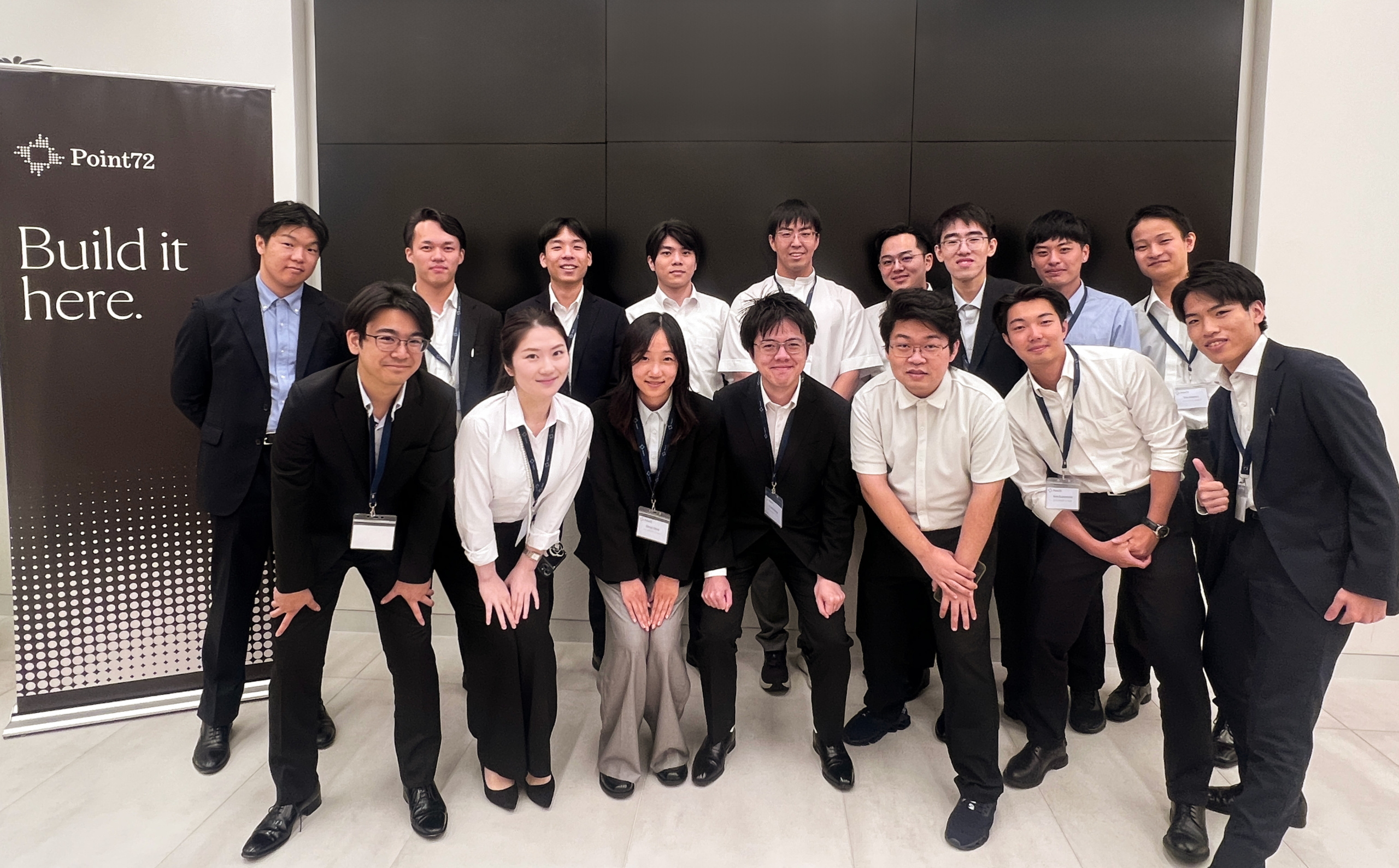 Group of students at Point72's Tokyo office