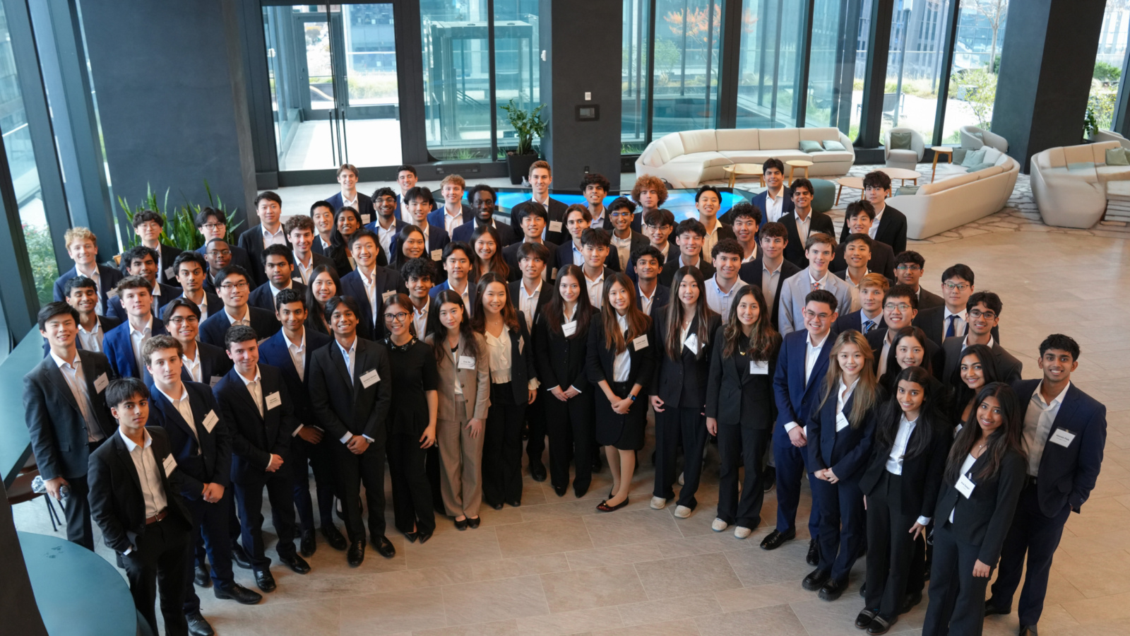 Group photo of students participating in case competition