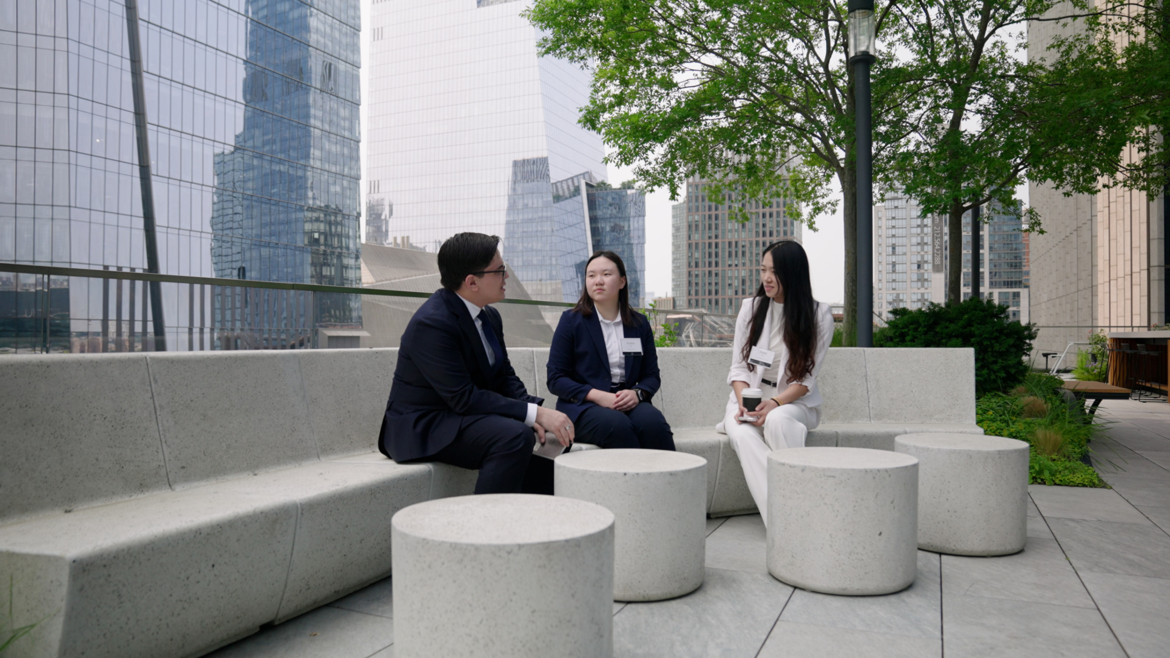 point72 interns sitting outside
