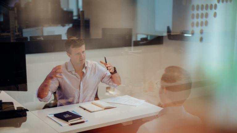 point72 employee conducting interview